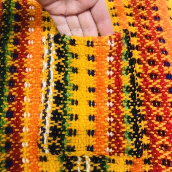 Vintage Ecuador Cardigan 100% Wool Button Up Sweater Jacket Size L Handmade Y2K - Picture 13 of 15